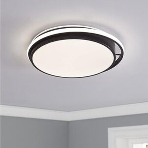 Purini Acrylic LED Flush Mount Black and White Ceiling Light